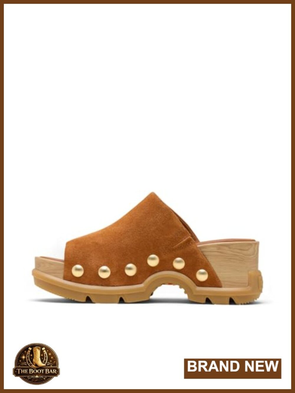 Platform Mules & Clogs - Suede Slip On Sandals - Picture 5 of 5